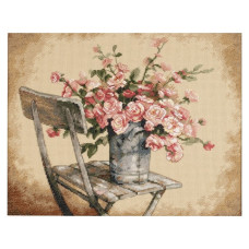 Набор для вышивания DIMENSIONS Розы на белом стуле (35187)