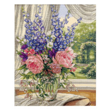 Набор для вышивания DIMENSIONS Пионы и дельфиниумы (35257)