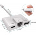 Переходник для iPhone iPad на USB и RJ45 Ethetnet адаптер для iPad на USB для подключения камеры и Интернет PAVLYSH PA-8