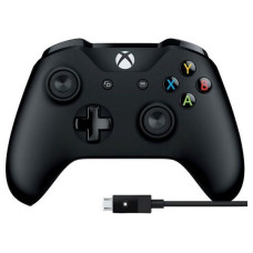 Беспроводной геймпад Microsoft Xbox One S Wireless Controller Black + USB Cable for Windows