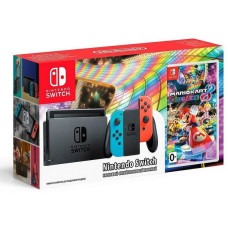 Портативная игровая приставка Nintendo Switch Neon Blue-Red + Mario Kart 8 Deluxe