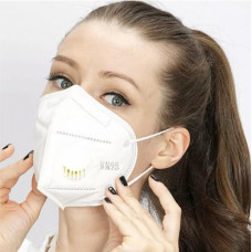 Маска респиратор защитная KN95 с клапаном Белая PAVLYSH (PM-11)