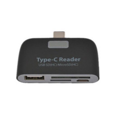 Переходник на USB и MicroSD для Type-C адаптер для USB-C на флешку и Card Reader