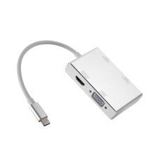 USB хаб на VGA DVI HDMI DisplayPort переходник для Type-C адаптер USB hub для USB-C на MacBook hub PAVLYSH PH-06