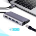 USB хаб Type C 8 в 1 HDMI USB Hub 3x3.0 Ethernet LAN RJ 45 USB SD TF Card Reader USB C переходник USB-C PAVLYSH P4