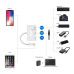 Переходник для Lightning на USB и Интернет адаптер для Apple Lightning на USB для подключения камеры и RJ45 Ethetnet кабель с разъемом зарядки