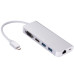 USB хаб Type C 6 в 1 HDMI + VGA USB Hub 2x3.0 Ethernet LAN RJ 45 USB USB C Charging переходник USB HUB PAVLYSH P1