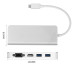 USB хаб Type C 6 в 1 HDMI + VGA USB Hub 2x3.0 Ethernet LAN RJ 45 USB USB C Charging переходник USB HUB PAVLYSH P1