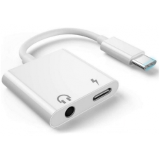 Переходник для наушников Type-C на AUX адаптер с микрофоном кабель с зарядкой PAVLYSH (PA-59)