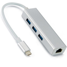 Usb Hub Type C на 3-Port USB 3.0 Ethernet переходник адаптер Foxconn (A12057)
