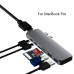 USB хаб на HDMI 2 USB 3.0 2 USB-C Card Reader переходник для MacBook Pro адаптер USB hub для Apple Type-C на USB 3.0 Dual Type-C HDMI 4K Card Reader MacBook hub PAVLYSH (PH-09)