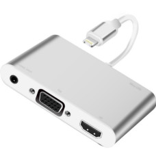 Usb Hub переходник для apple iPhone на HDMI VGA Audio адаптер Foxconn (A14910)