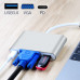 Usb Hub Type C на VGA и USB 3.1 USB C Charging переходник VGA адаптер Foxconn (A18026)