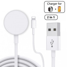 Зарядка для apple watch Foxconn 2 in 1 зарядка для iPhone Lightning Charging Cable (A14922)