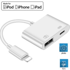 Переходник для iPhone на USB 3.0 адаптер для подключения флешки или камеры на iPad/iPod/iPhone Foxconn (A12040)