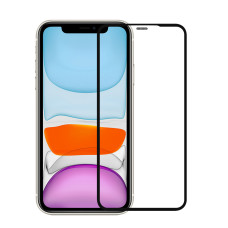 Защитное стекло для Apple iPhone XR -11 Black 5D на весь экран с черной рамкой олеофобное покрытие