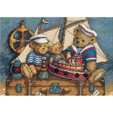 Набор для вышивания крестиком Мишки на палубу! DIMENSIONS (06994)