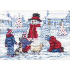 Набор для вышивания крестиком Лепим снеговика DIMENSIONS (08993)
