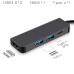USB хаб Type C (USB-C ) HDMI- 2 USB 3.0 и портом Power Delivery переходник для ноутбука MacBook Pro Space Gray PAVLYSH 5