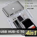 USB хаб переходник для макбук картридер для планшета Type C 4 в 1 SD/TF Card Reader USB 3.0  Charging PAVLYSH PH-80