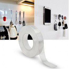 Многоразовая двухсторонняя крепежная лента клейкая Gluit 3 метра Двухсторонний прозрачный Nano tape 2021 