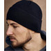 Мужская шапка зимняя вязаная черная спортивная BRS One size