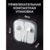 Наушники проводные для IPhone с разъемом 3.5 мм (mini-Jack) гарнитура с микрофоном и регулятор громкости вкладыши для Android и iOS  Air-2.1 стерео (1.2м) White для телефона pavlysh FN-33