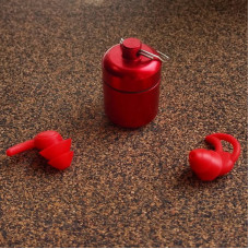 Силиконовые беруши для работы сна путешествий универсальные Silenta ProPlugs Red + футляр