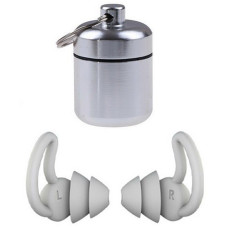 Многоразовые беруши для сна работы путешествий универсальные Silenta ProPlugs Grey + футляр