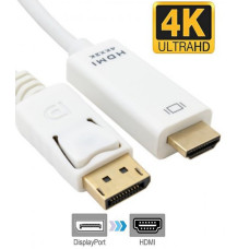 Переходник DP на HDMI кабель адаптер HDMI на Displayport для MacBook на TV монитор White PAVLYSH PA-9