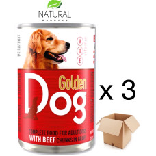 Влажный корм для собак 415г Яловичина Golden Dog упаковка 3 ШТ