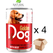 Влажный корм для собак 415г Яловичина Golden Dog упаковка 4 ШТ