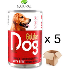 Влажный корм для собак 415г Яловичина Golden Dog упаковка 5 ШТ