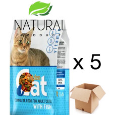 Сухой корм для кошек 1кг Рыба Golden Cat  упаковка 5 ШТ