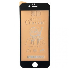 Защитное стекло гибкое Matte Ceramic Glass 9D для iPhone 6/6s/7/8/SE 2020 Черное