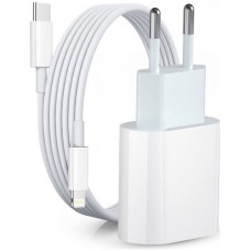 Быстрая зарядка для iphone комплект кабель Type-C Lighting Блок питания 20W 11 / 12 pro max / 13 fast charger Быстрая зарядка для iphone комплект кабель Type-C Lighting Блок питания 20W 11 / 12 pro max / 13 fast charger