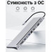 Мультипортовый USB хаб посдставка для ноутбука USB-C to HDMI 3USB PD Type C SD RJ45 VGA 3.5mm 11в1 Pavlysh MU11