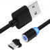 Магнитный кабель шнур для зарядки телефона Lightning, MicroUSB, Type-C Магнитная зарядка с круглым разъемом 0,5 м USB-77 3в1