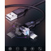 Магнитный кабель 3 в 1 для Android iPhone Type C Magnetic USB Cable магнитная зарядка поворотный с подсветкой Black