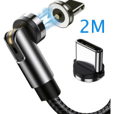 Магнитный кабель быстрой зарядки для смартфонов и планшетов USB кабель lightning Type C 3A 2в1 Вращение на 360° 2М Pavlysh MC-32