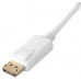 Кабель для MacBook DP to HDMI адаптер DisplayPort to HDMI White 4Kx2K для ноутбука на HDMI переходник для монитора 1.8 м PAVLYSH P9