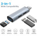 Хаб HUB 3 USB Адаптер USB, 1 порт USB 3.0 / 2 порта USB 2.0 для ПК Ноутбука ЮСБ Картридер Pavlysh UH-3