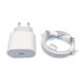 Комплект быстрой зарядки для Apple iPhone iPad, Блок 20W USB-C Power Adapter (Type-C) + Кабель зарядки USB-C to Lightning