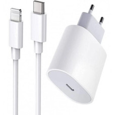 Быстрая зарядка Блок 20W для iPhone iPad USB-C Power Adapter (Type-C) и Кабель зарядки USB-C to Lightning Комплект Быстрая зарядка Блок 20W для iPhone iPad USB-C Power Adapter (Type-C) и Кабель зарядки USB-C to Lightning Комплект