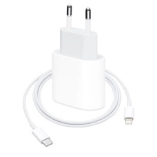 Быстрая зарядка для iPhone, Блок питания 20W + кабель USB-C - Lightning комплект Быстрая зарядка для iPhone, Блок питания 20W + кабель USB-C - Lightning комплект