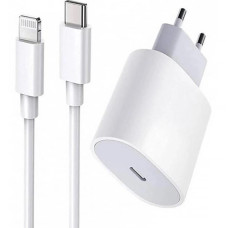 Быстрая зарядка для Apple iPhone/iPad Блок питания USB-C 20W Fast Charger (Type-C) + Кабель USB-C to Lightning Cable 1m Комплект Быстрая зарядка для Apple iPhone/iPad Блок питания USB-C 20W Fast Charger (Type-C) + Кабель USB-C to Lightning Cable 1m Комплект