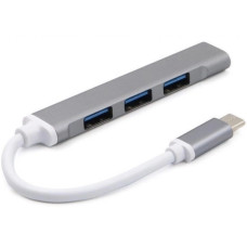 USB Хаб с Type-C (USB-C) на x1 USB 3.0 to x3 USB 2.0 HUB на 4 порта юсб металлический корпус (Type C-HUB) Silver USB Хаб с Type-C (USB-C) на x1 USB 3.0 to x3 USB 2.0 HUB на 4 порта юсб металлический корпус (Type C-HUB) Silver