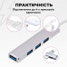 USB - хаб type c hub переходник для макбука адаптер USB HUB to 4-Port USB-A Pavlysh KA-13
