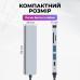 USB хаб на Type-C на HDMI 2 USB 3.0 SD TF Card Reader адаптер для MacBook Apple USB-C на HDMI MacBook hub PAVLYSH PH-80
