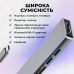 Hub USB C to 2xUSB3.0 1xHDMI (4k) 1xSD 1xTF слот для карты памяти алюминиевый корпус для Macbook, планшета PAVLYSH UHC-5